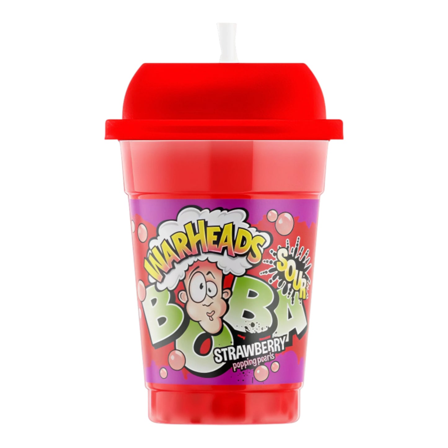 WARHEADS BOBA 400ml Strawberry Flavor β Sweet & Chewy