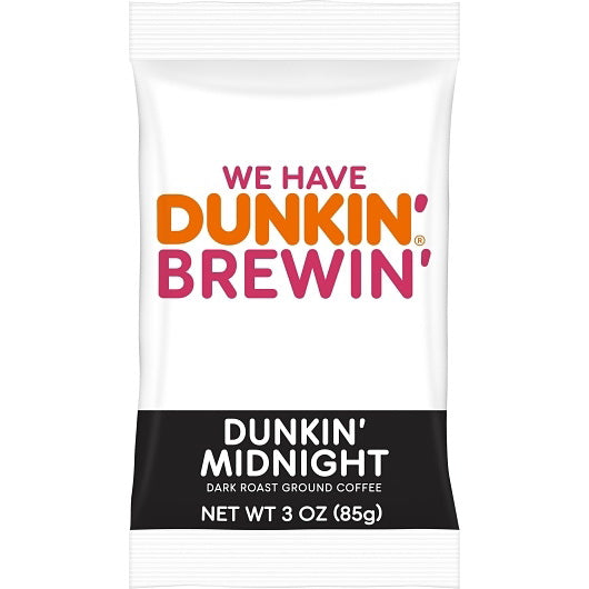 Dunkin' Midnight Fraction Pack Roast And Ground, 3 Ounce/85g