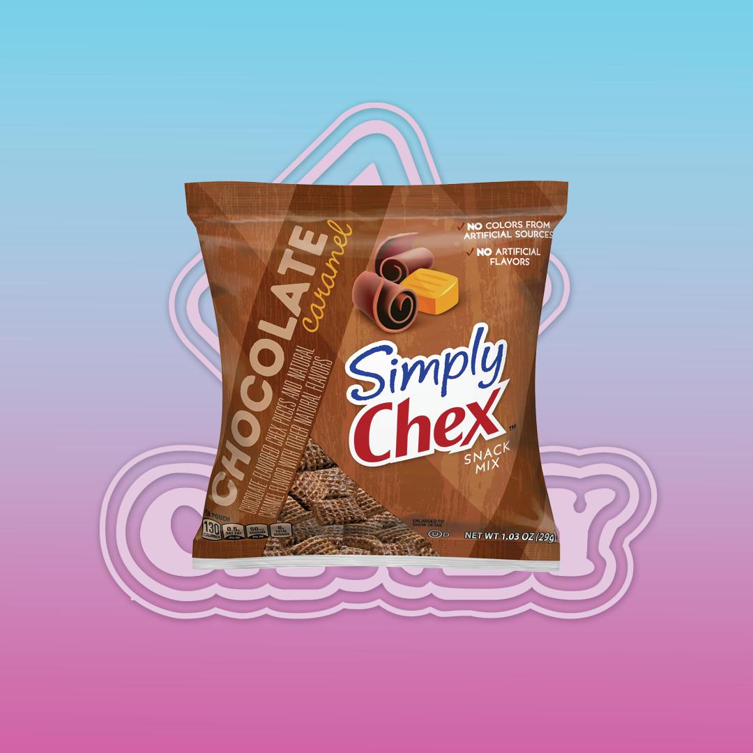 Chex Mix Simply Chex Snack Mix Chocolate Caramel, 1.03 Ounces