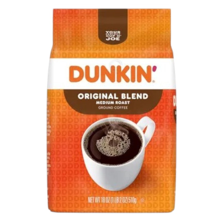 Dunkin Coffee Ground Medium Roast Original Blend 18oz