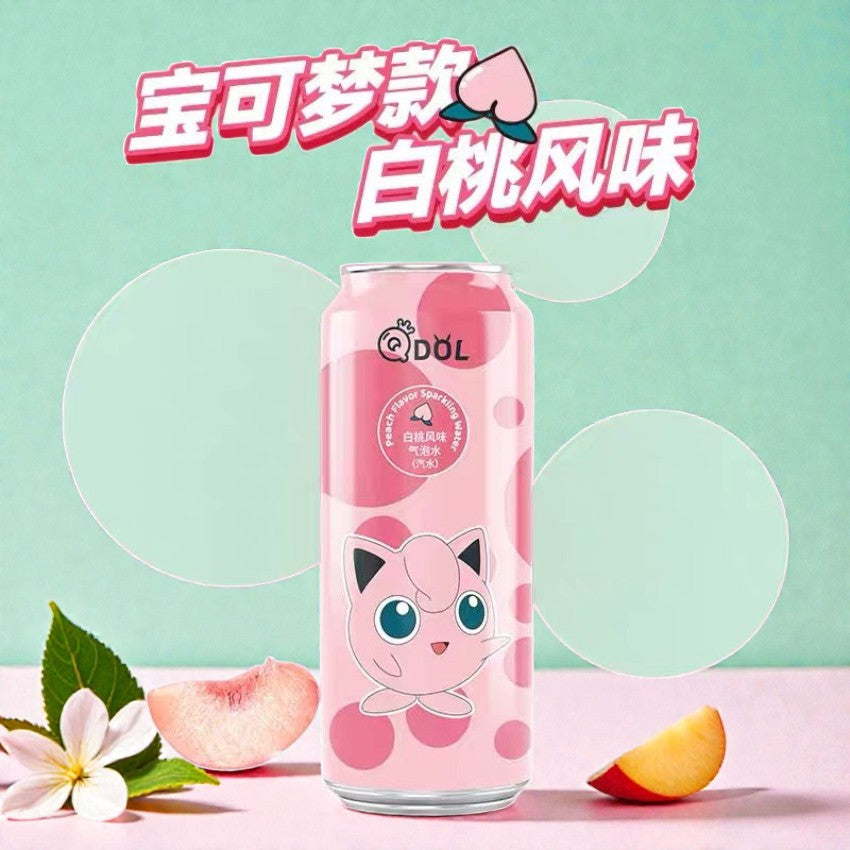 Qdol White Peach Flavored Sparkling Water Soda 500ml