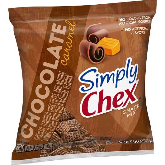 Chex Mix Simply Chex Snack Mix Chocolate Caramel, 1.03 Ounces