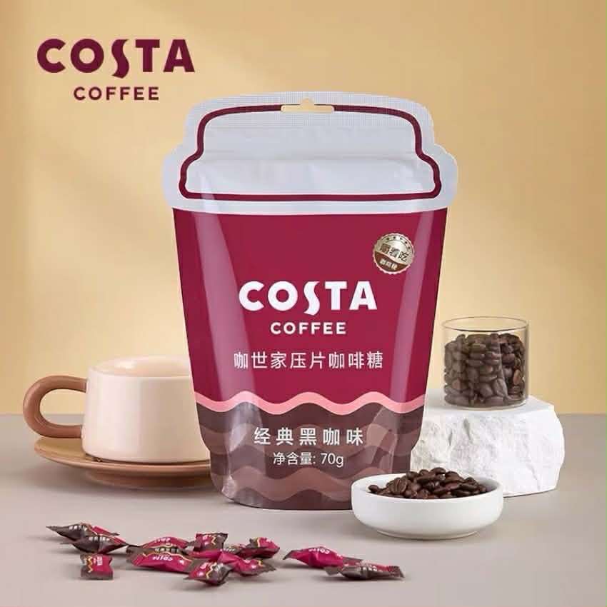 Costa Pressed Coffee Candy Classic Black Coffee Flavor 70g