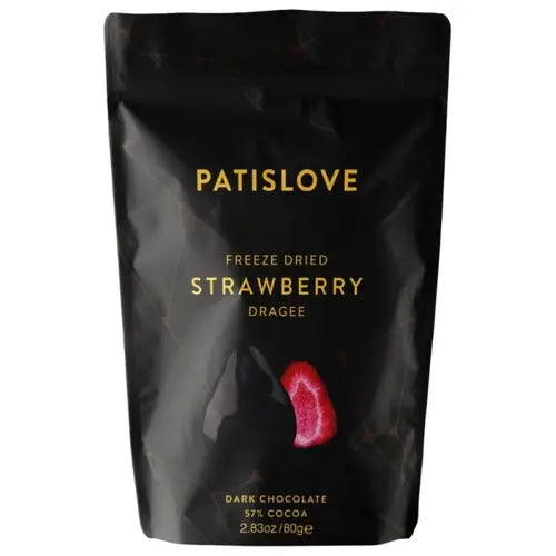 Patiswiss Dark Chocolate Strawberry Dragee 80g