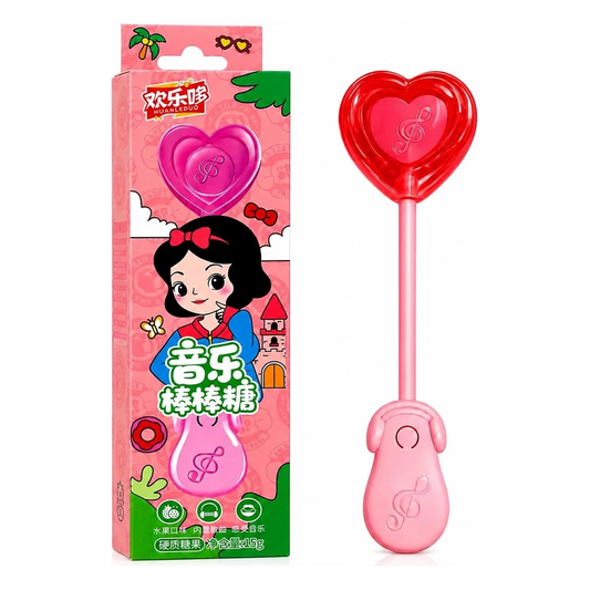 Music Lollipop MUANLEDUO Snow White Princess Style Fruit Flavor Hard Candy 15g