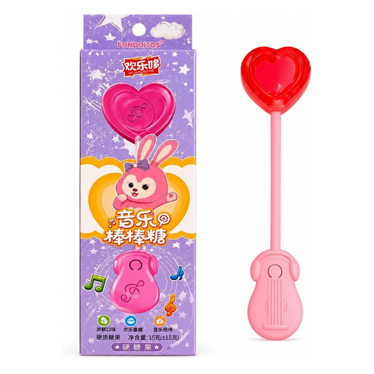 Music Lollipop MUANLEDUO Rabbit Style Bunny Theme Fruit Flavor Hard Candy 15g | Built-in Songs | Feel The Music |