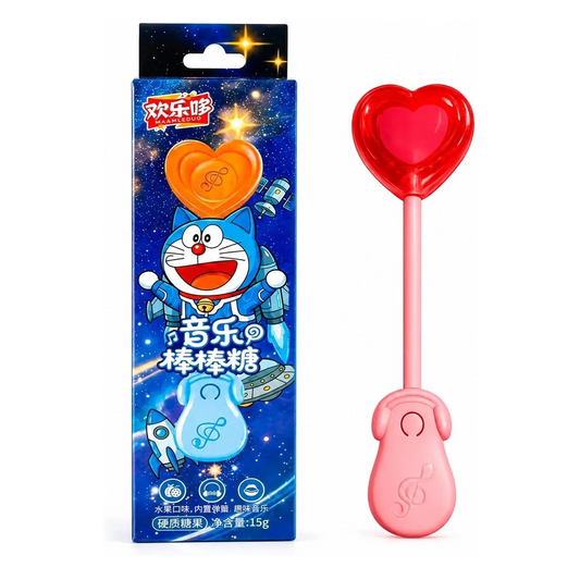 Music Lollipop MUANLEDUO Doraemon Style Fruit Flavor Hard Candy 15g