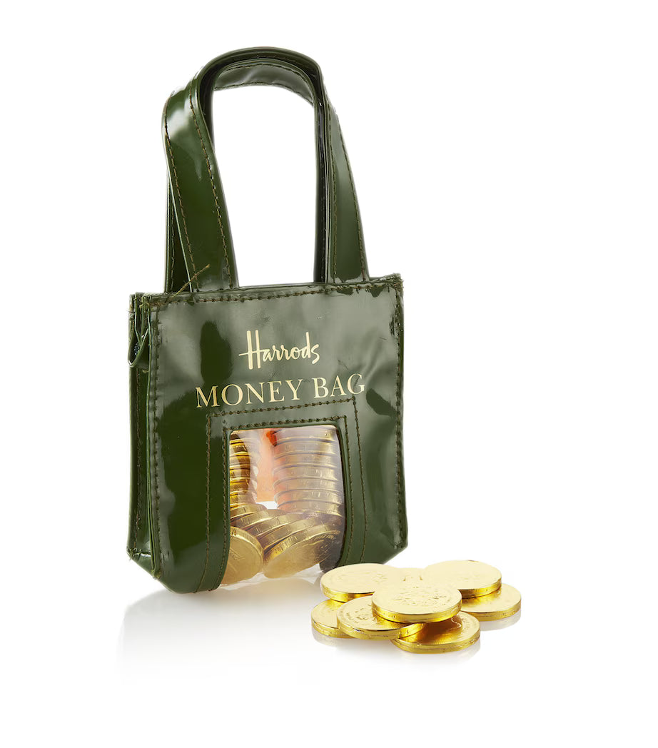 Harrods Belgian Milk Chocolate Coins 120g – Luxury Chocolate Bag