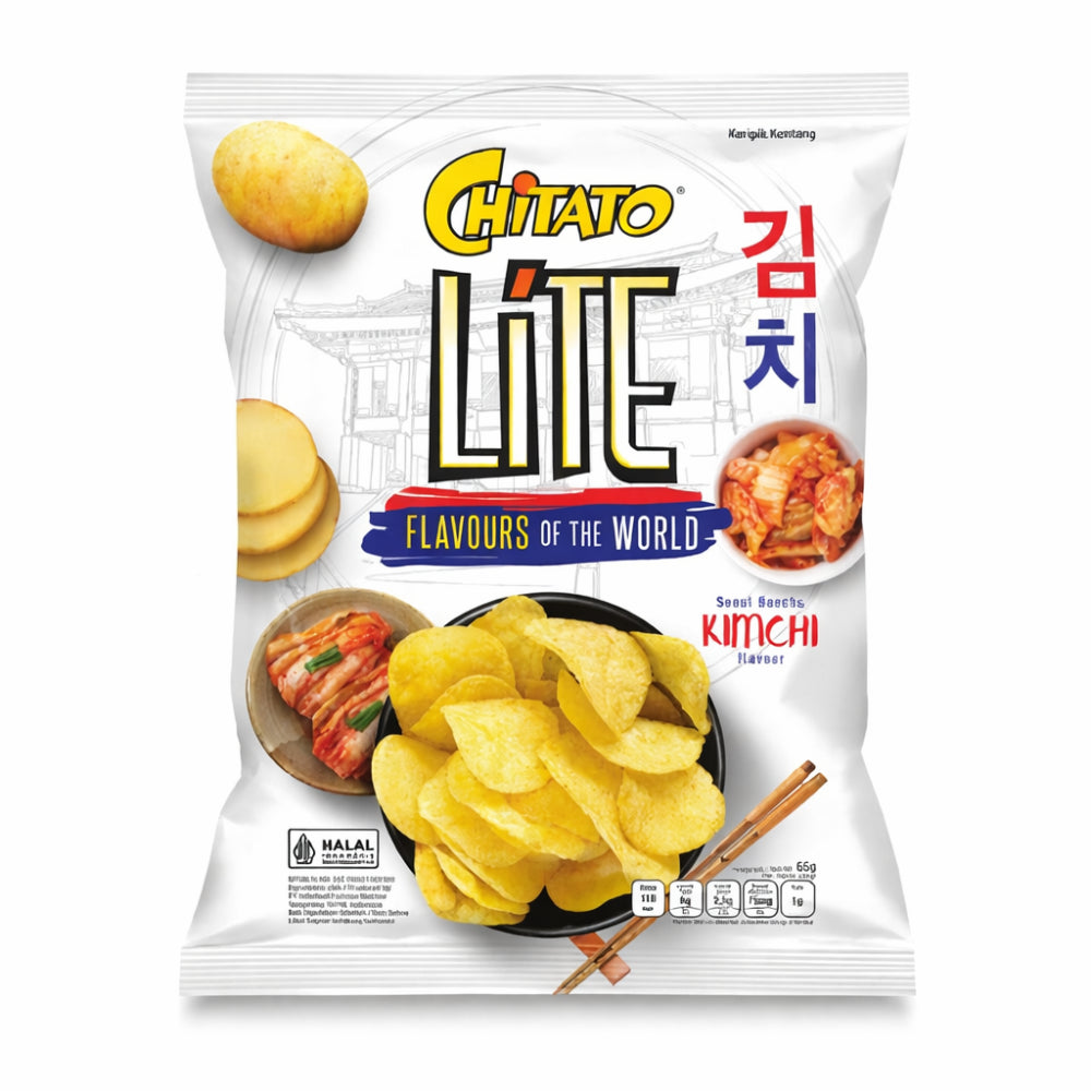 Chitato Lite Potato Chips 65gr Soul Baechu Kimchi