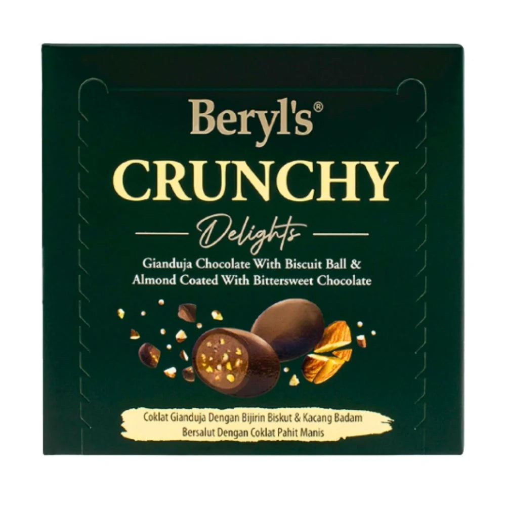 Beryl's Crunchy Delights Gianduja Chocolate with Biscuit Ball & Almond Coated