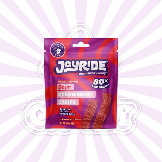 Joyride Low Sugar Sour Strawberry Strips, 3.5 Ounce