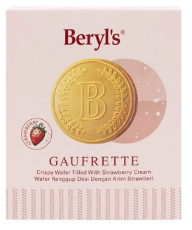 Beryl's Gaufrette Crispy Wafer Filled With Strawberry Cream 60g