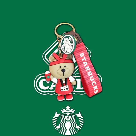 Starbucks Keychain Red Bear