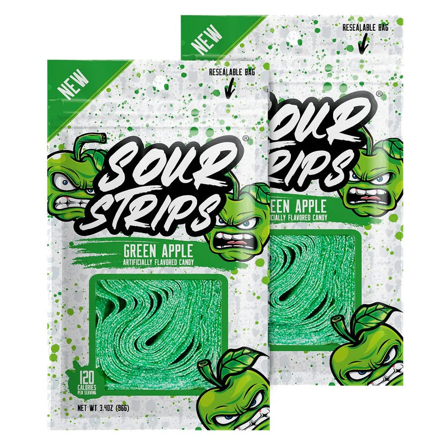 Sour Strips Green Apple 96g