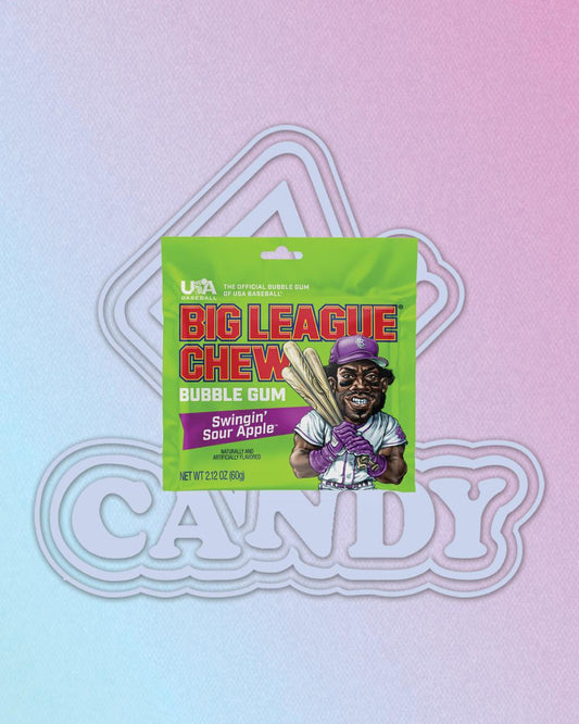USA Baseball Big League Chew Bubble  Gum Swingin Sour Apple 60g