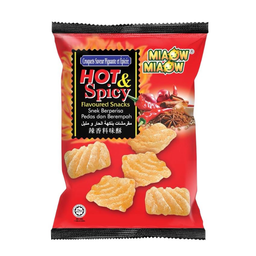 Miaow Hot & Spicy Flavoured Snacks 10G (1/25)