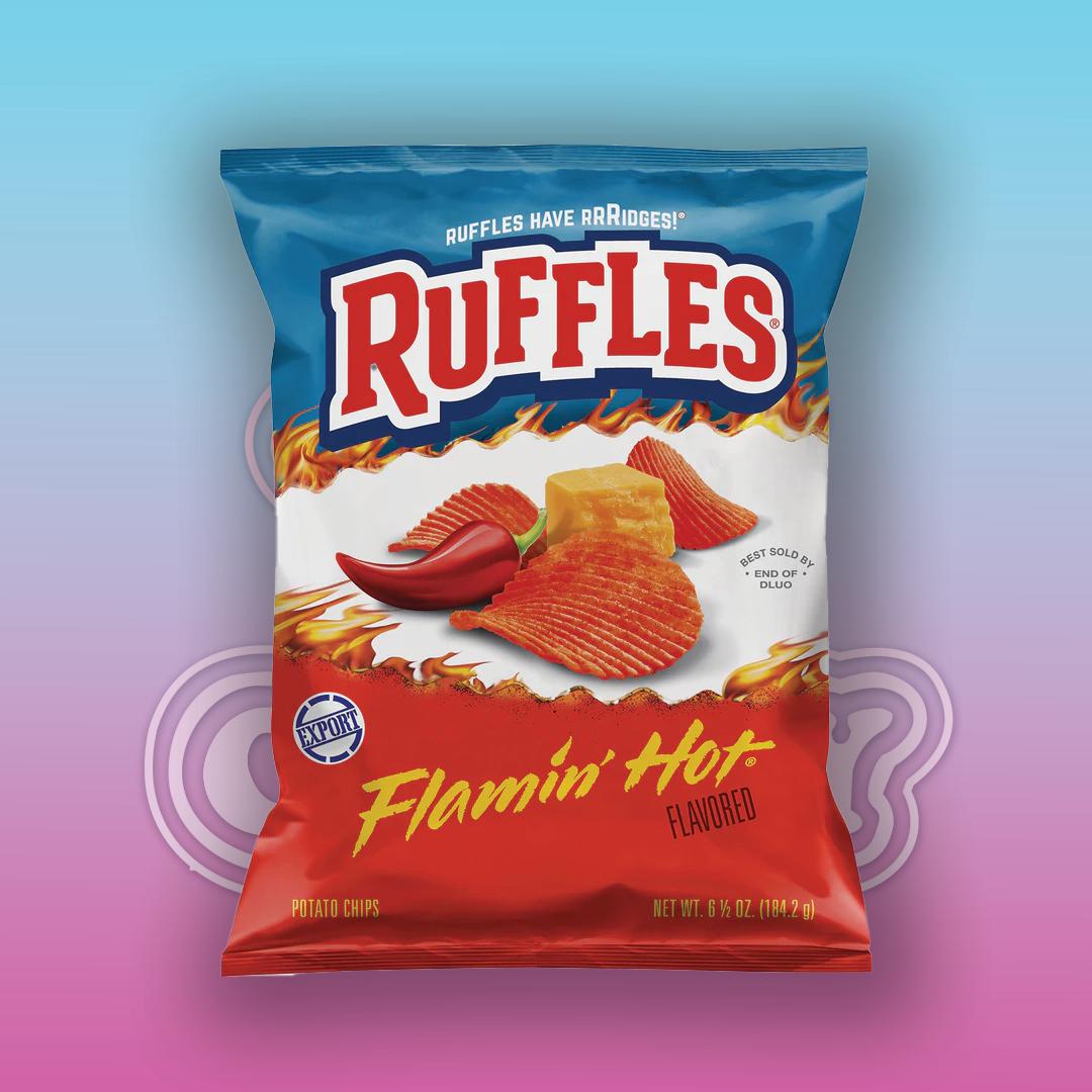 Ruffles Potato Chips Flamin Hot Flavored 2 1/4 Oz