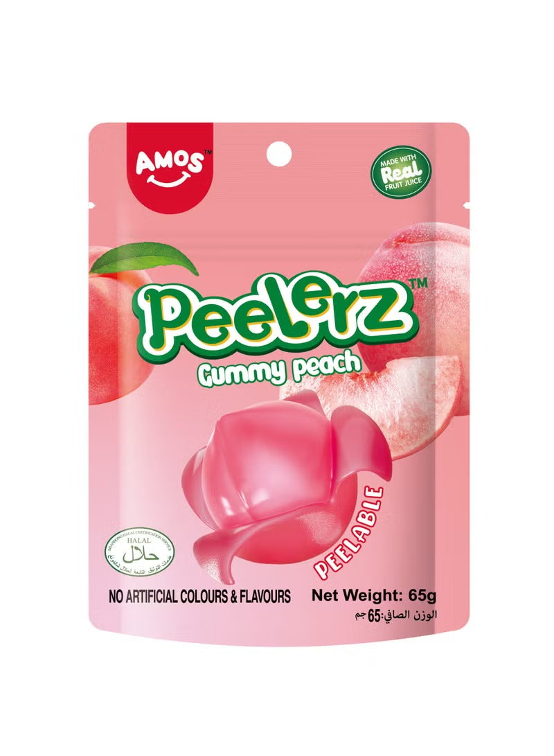 Amos Peelerz Gummy Peach 65G