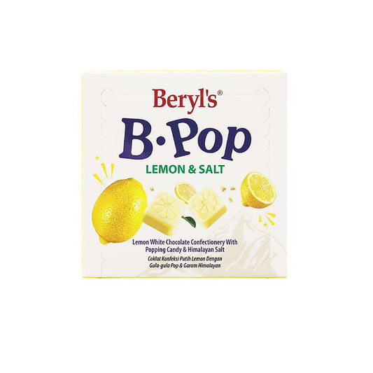 Beryl's B.Pop Lemon White Chocolate Confectionery with Popping Candy & Himalayan Salt