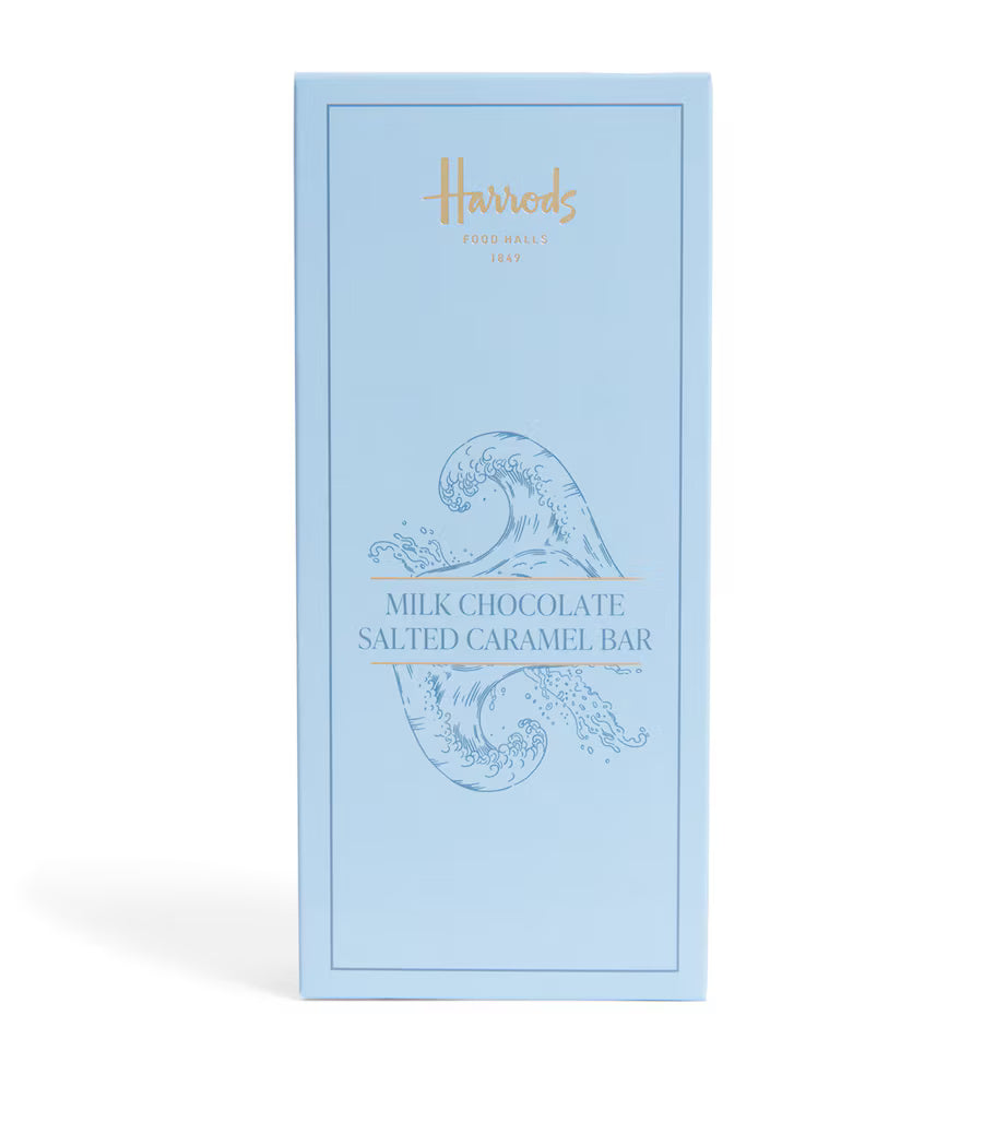 Harrods Salted Caramel Milk Chocolate Bar 80g – Luxury Treat