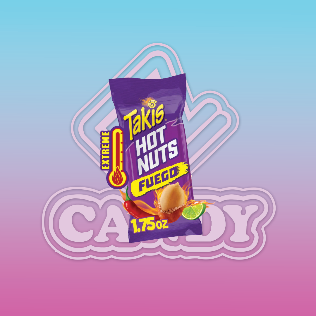 Takis Hot Nuts Fuego, Hot Chili Pepper & Lime Flavored Double Crunch Peanuts - 1.75 Ounce
