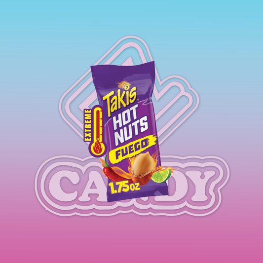 Takis Hot Nuts Fuego, Hot Chili Pepper & Lime Flavored Double Crunch Peanuts - 1.75 Ounce