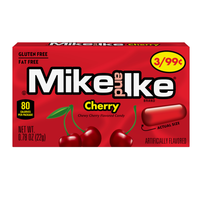 Mike & Ike Candy Cherry, 0.78 Ounce
