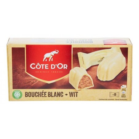 Côte d’Or Bouchée White Chocolate Mini Bars 8×25g