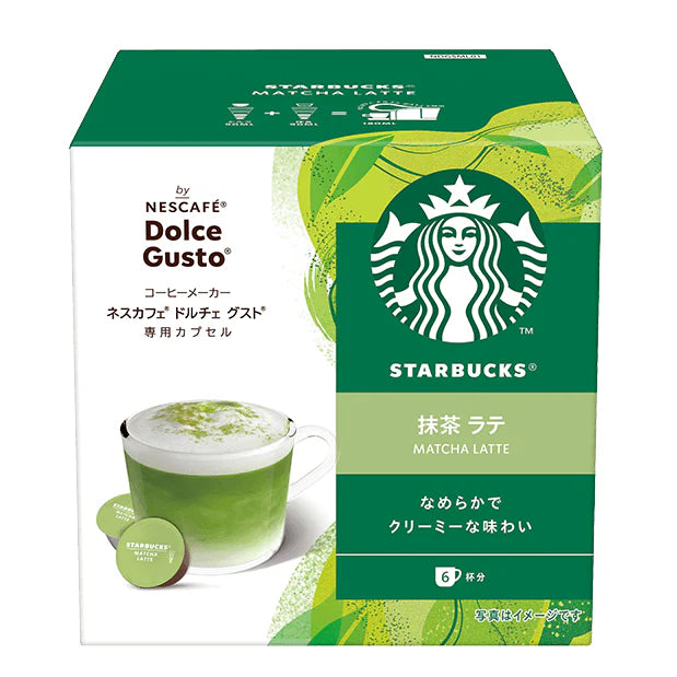 Nestle Nescafe Starbucks Matcha Latte Capsules for Dolce Gusto – 12 Pods (6 Servings)