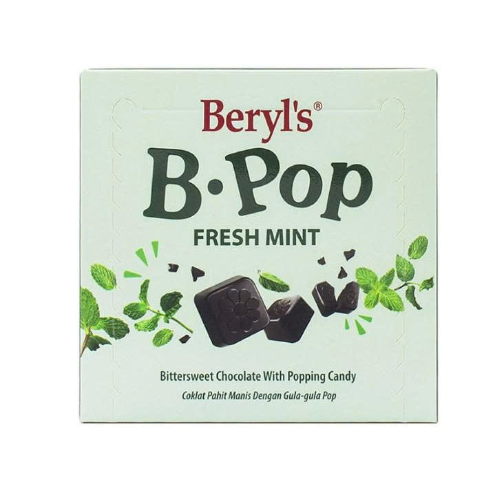 Beryl's B.Pop Fresh Mint Bittersweet Chocolate With Popping Candy