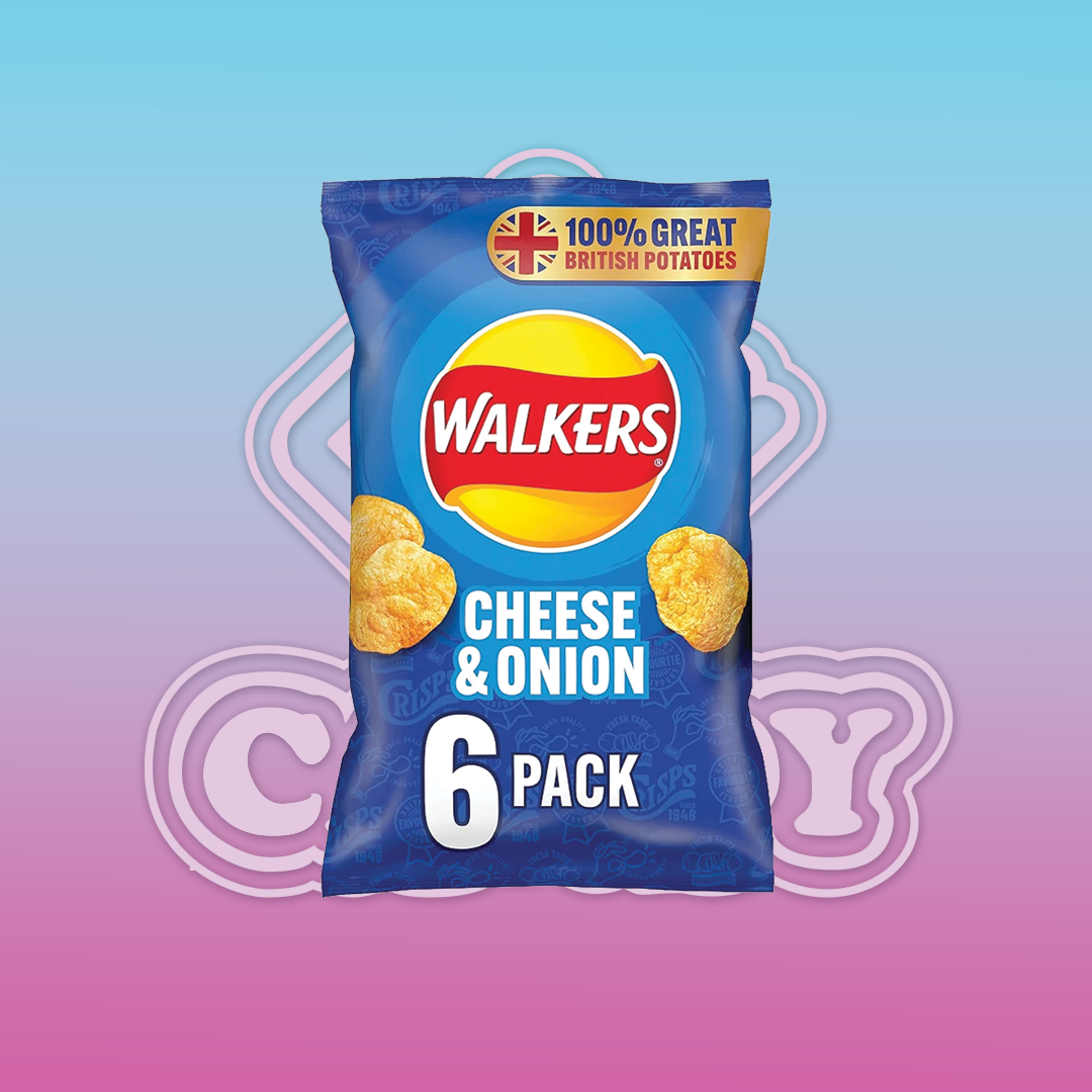 Walkers Crisps Cheese & Onion  6 pack