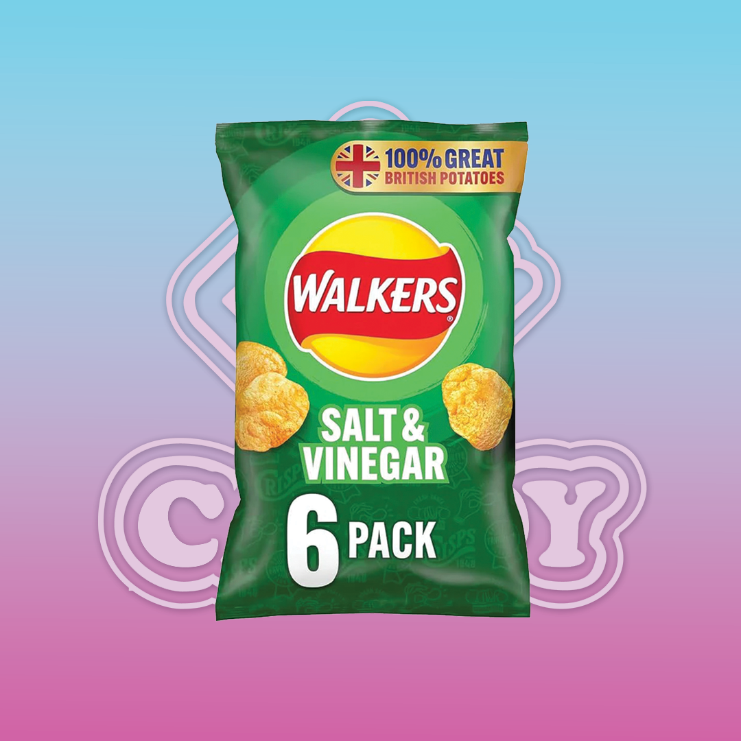 Walkers Crisps Salt & vinegar 6 pack