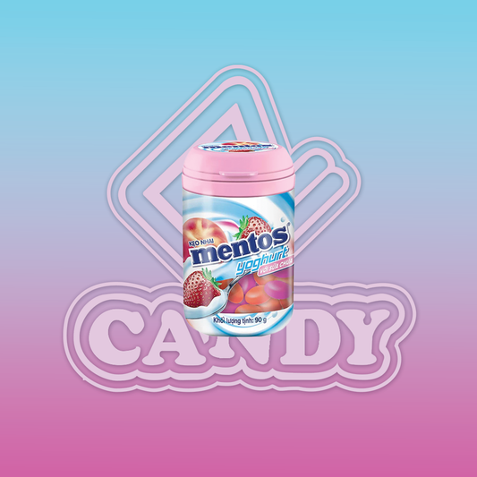 Mentos Yogurt Candy (Strawberry, Peach) 90Gr